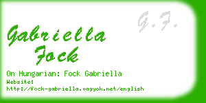 gabriella fock business card